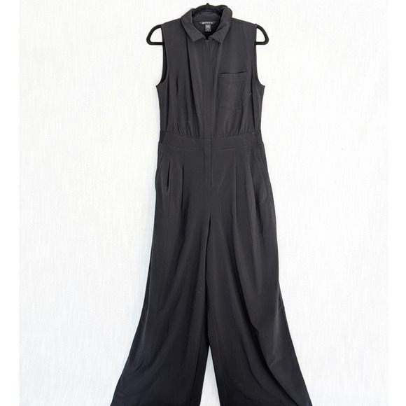 Athleta Black Brooklyn Heights Wide Leg Sleeveless Romper Jumpsuit, size 2 - Picture 1 of 8